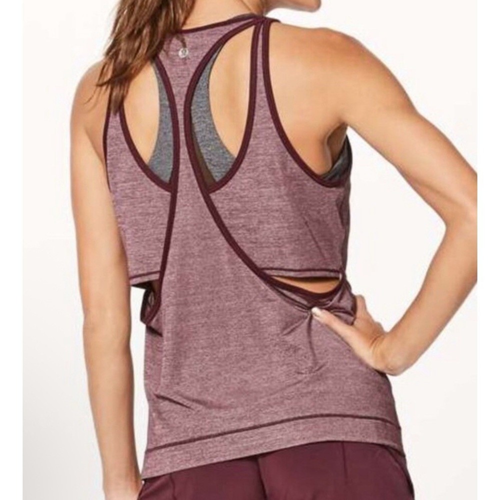 Gently Used Lululemon Run The Day Tank‎ Heathered Dark Adobe/Dark Adobe